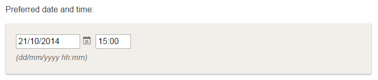 Date/time question example