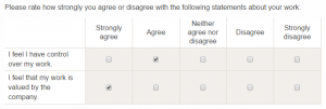 Likert scale example