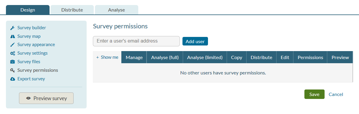 permissions screen